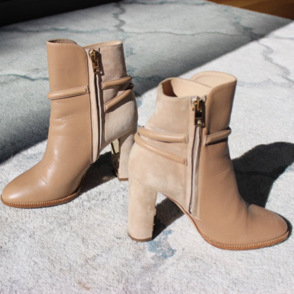 Burberry Shola Leather & Suede Ankle Boot